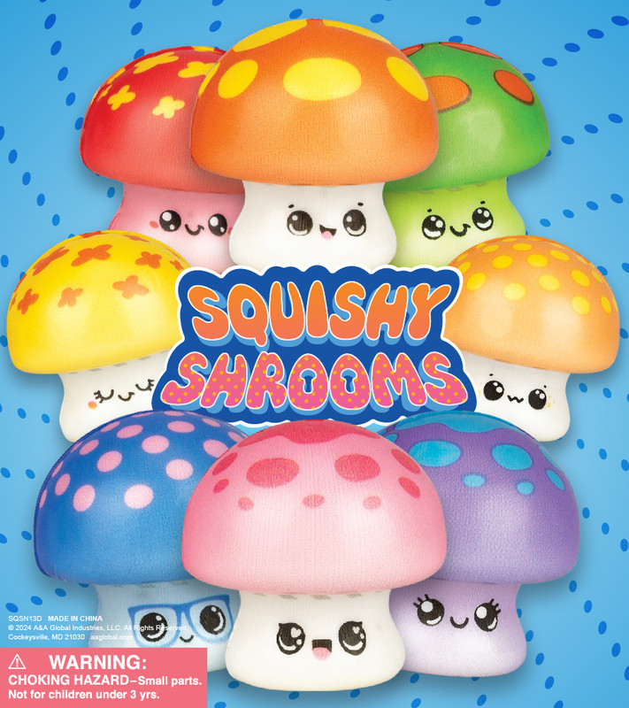 Squishy Mushrooms Vending Capsules (2 inch) 250 ct Squishy Mushrooms Vending Capsules (2 inch) 250 ct