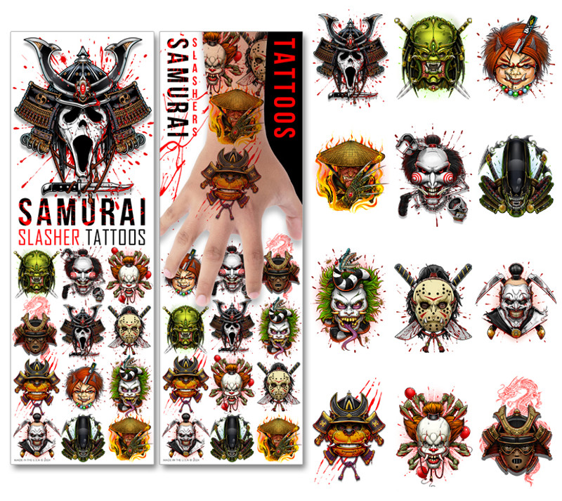 Samurai Slashers Temporary Vending Tattoos (300 ct)