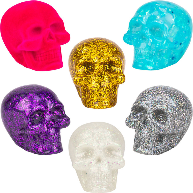 Skull Heads Colorful Assortment (2 inch) 50 ct