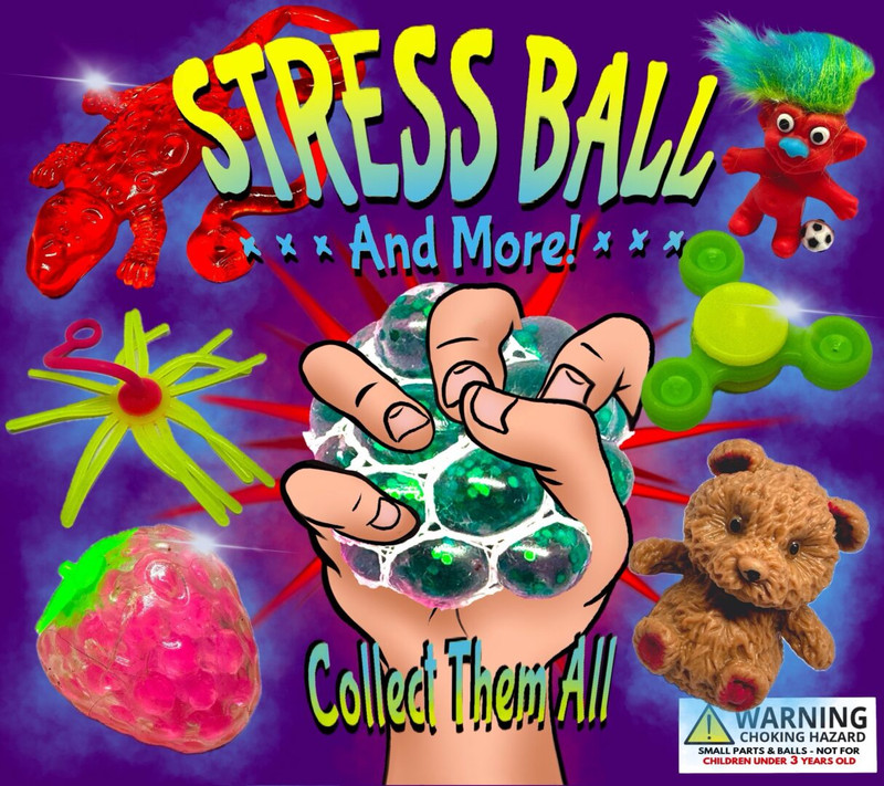 Stress Ball Mix Vending Capsules (2 inch) 250 ct
