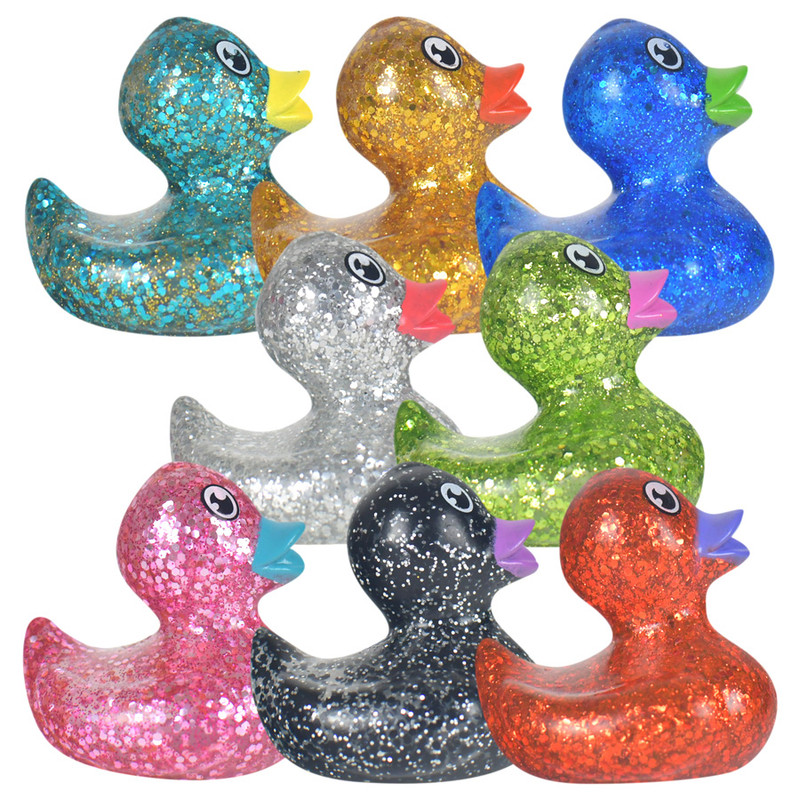 Glittery Rubber Ducks 2.5 inch (50 pcs)
