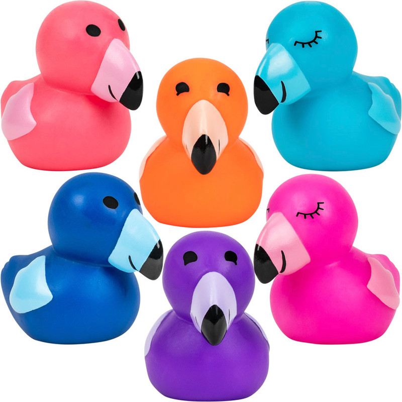 Rubber Flamingo Ducks (2.5 inch) 50 ct