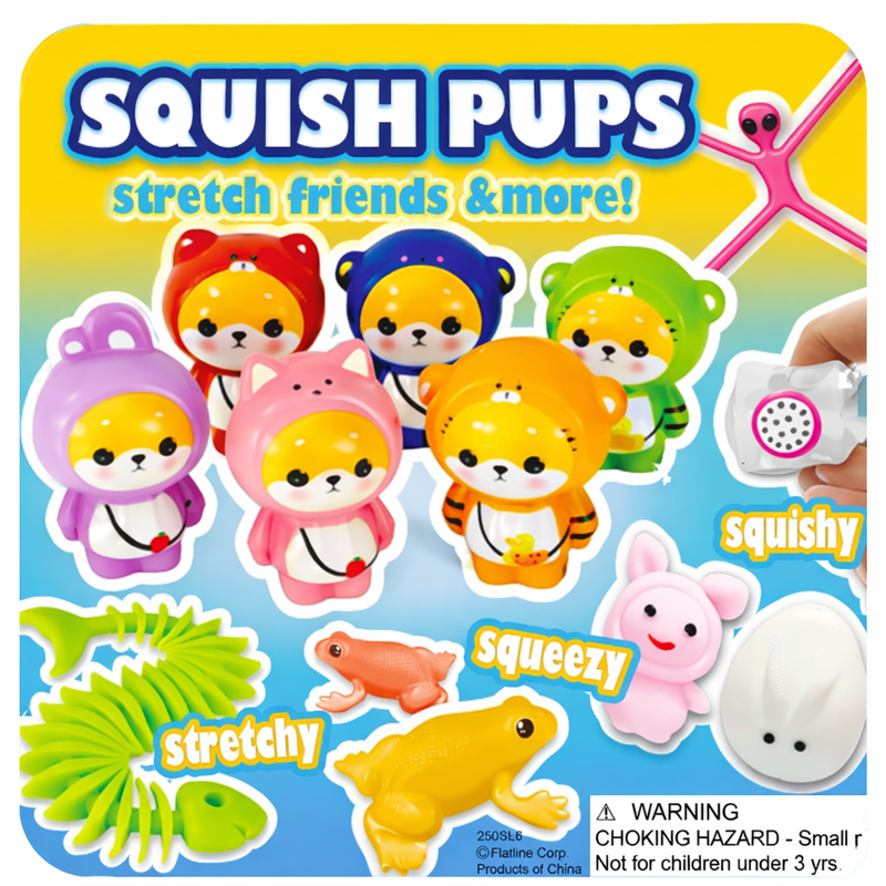 Squish Pups stretch friends & more! Vending Capsules (2-inch) 250 ct