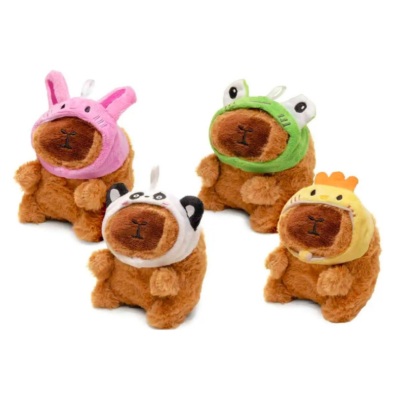 Plush Capybaras with Hats (4 inch) – 96 count