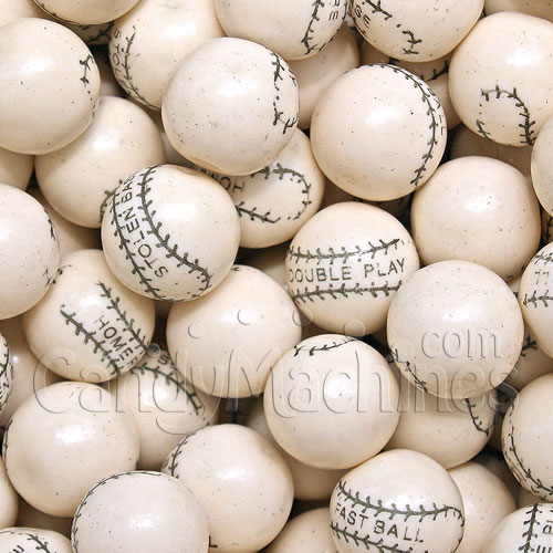 White Baseball Gumballs 1/850 Count