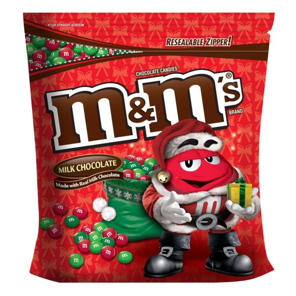 m&m red bag