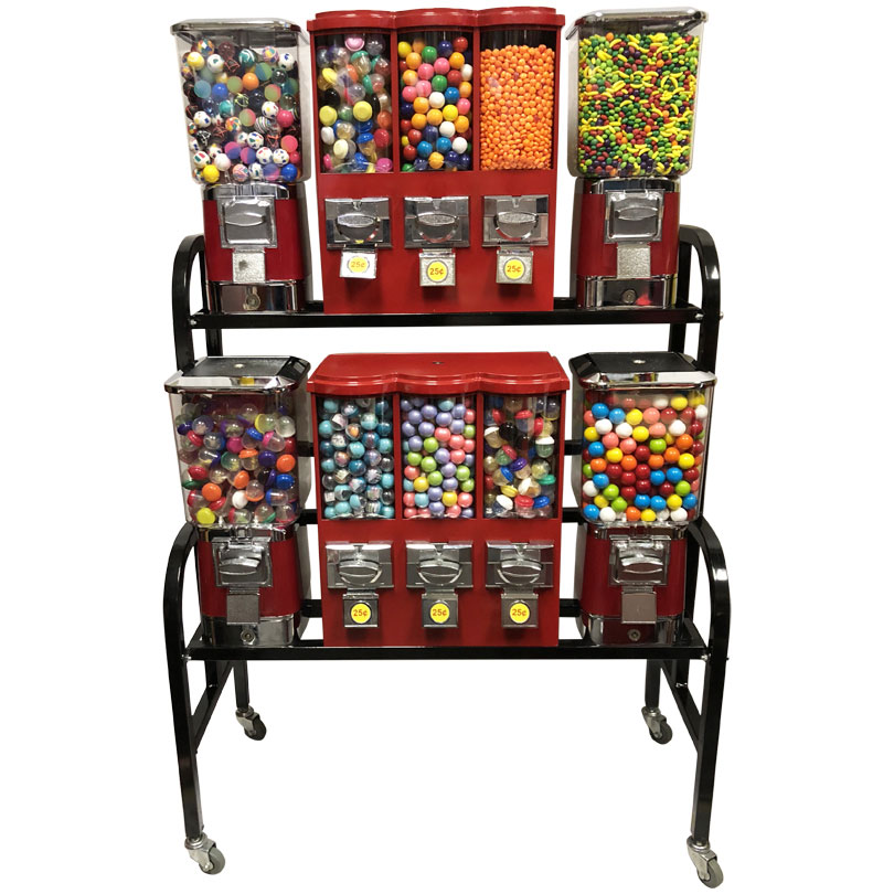 ProVend 10 Way MultiVend Candy and Gumball Bulk Vending Rack