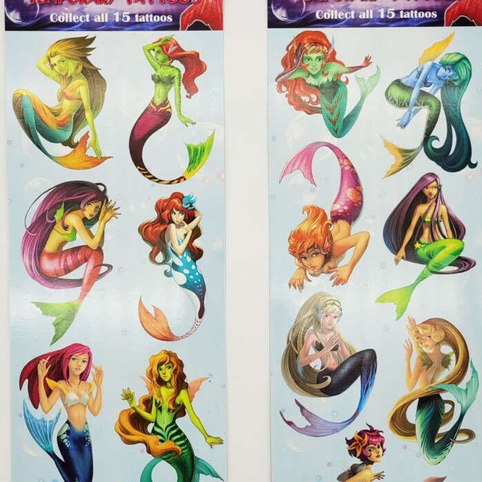 Waterproof Mermaid Temporary Tattoos Green Designs Arm - Temu Germany