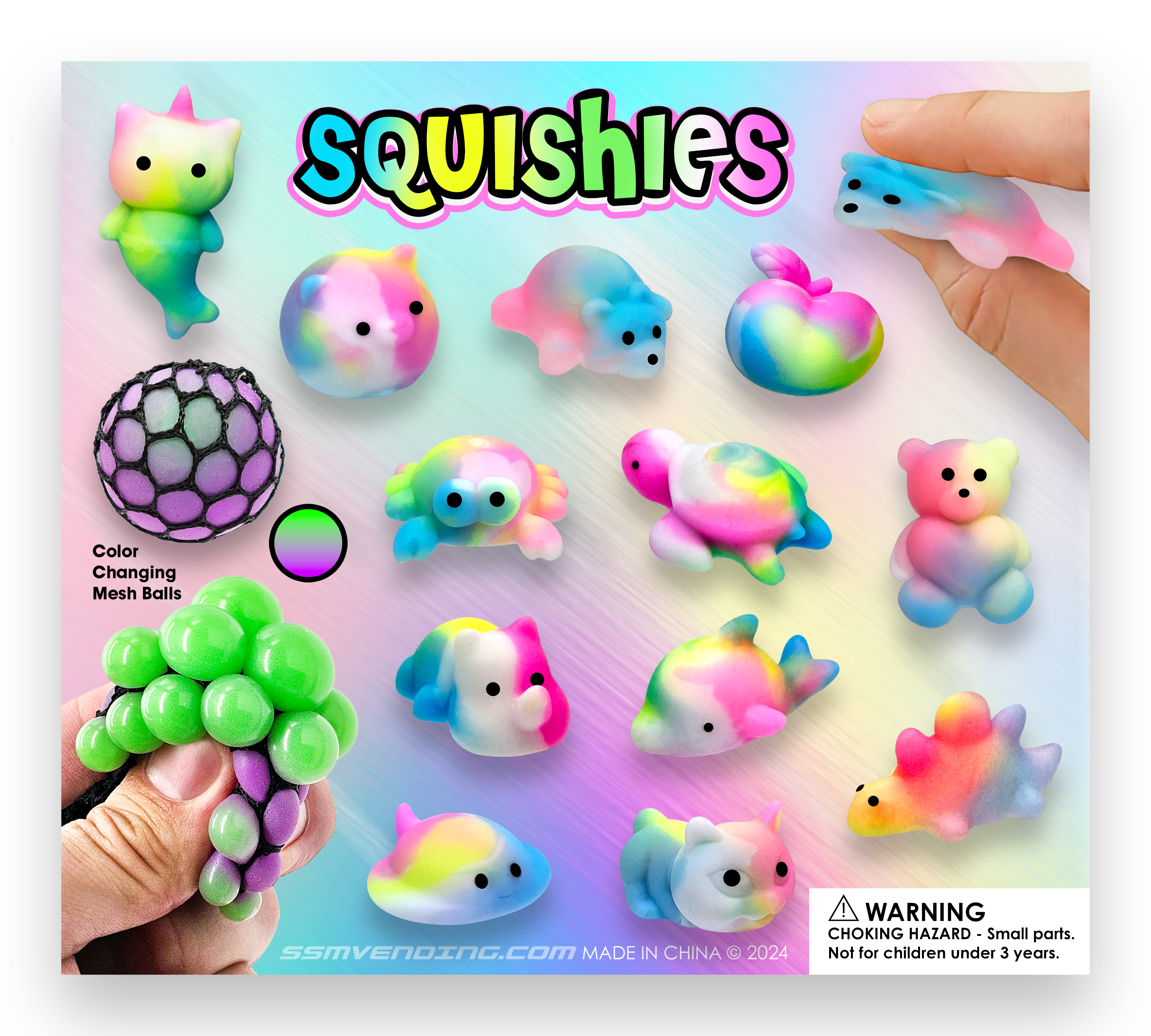 Squishies Mix Vending Capsules (2 inch) 250 ct