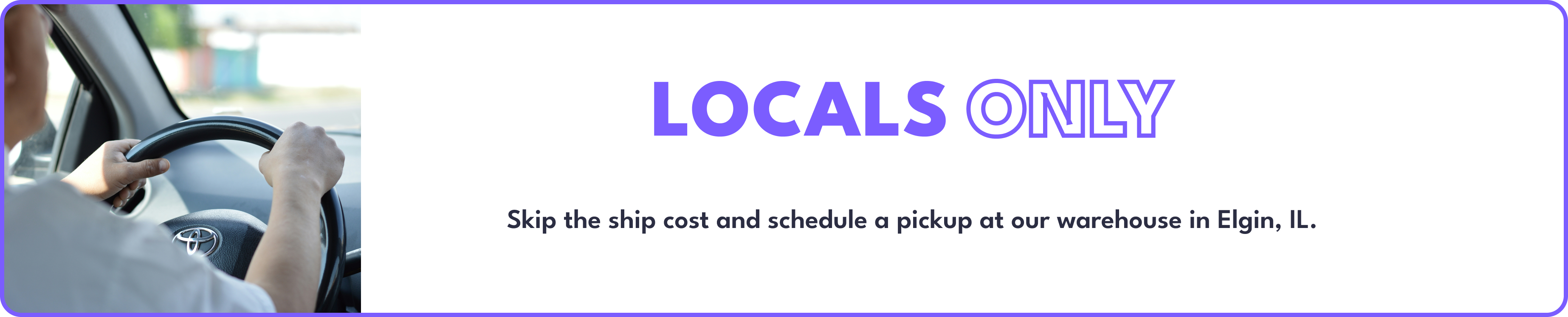 Skip the ship cost and pick up in Elgin, IL