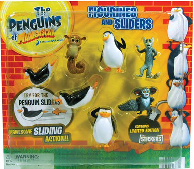 Penguins of Madagascar Figurines and Sliders Vending Capsules ...