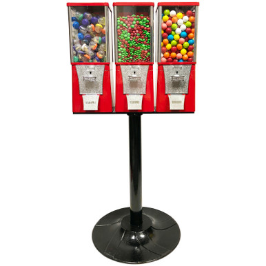 Eagle Three Head Metal Bulk Vending Machine with Stand - CandyMachines.com