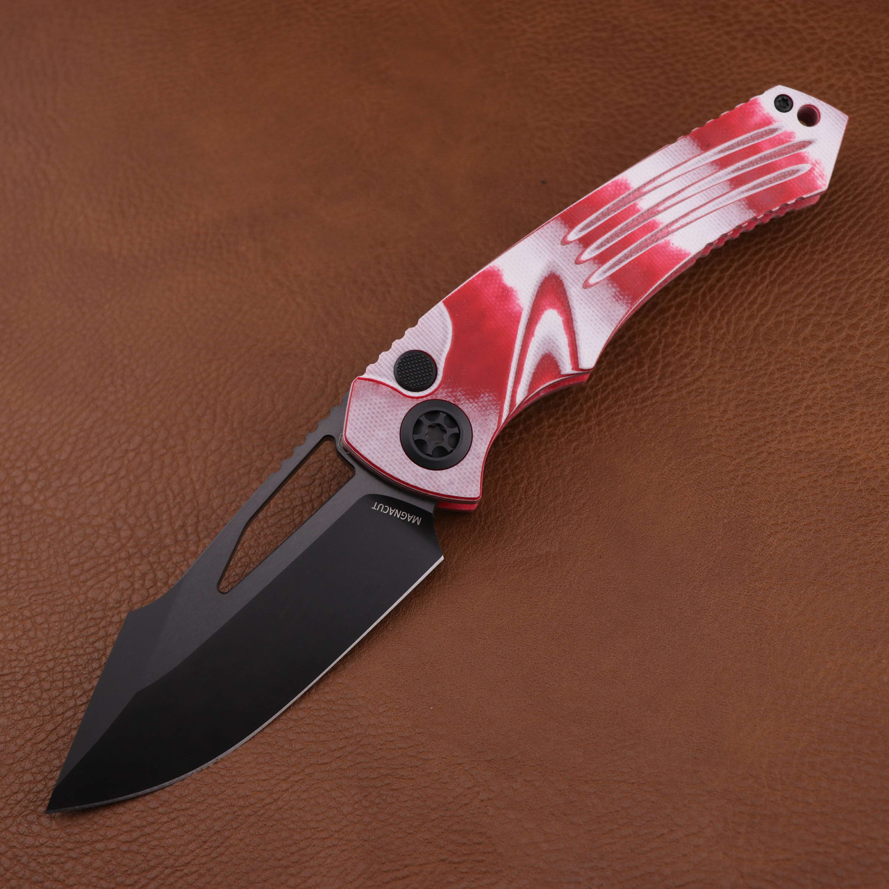 Heretic Knives Pariah Manual Candy Cane - Premium Button Lock