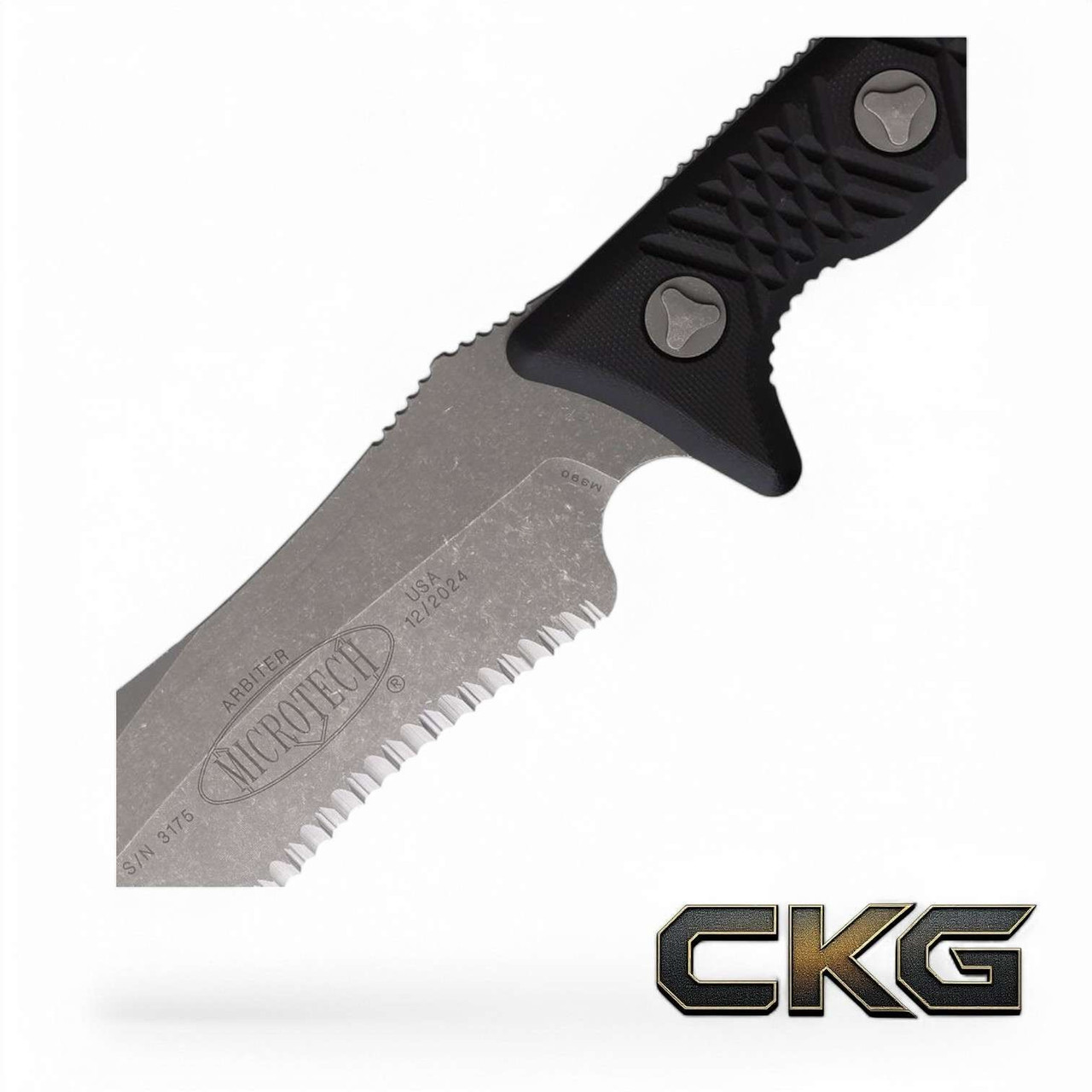 Microtech Arbiter Apocalyptic Full Serrated Knife | Tactical