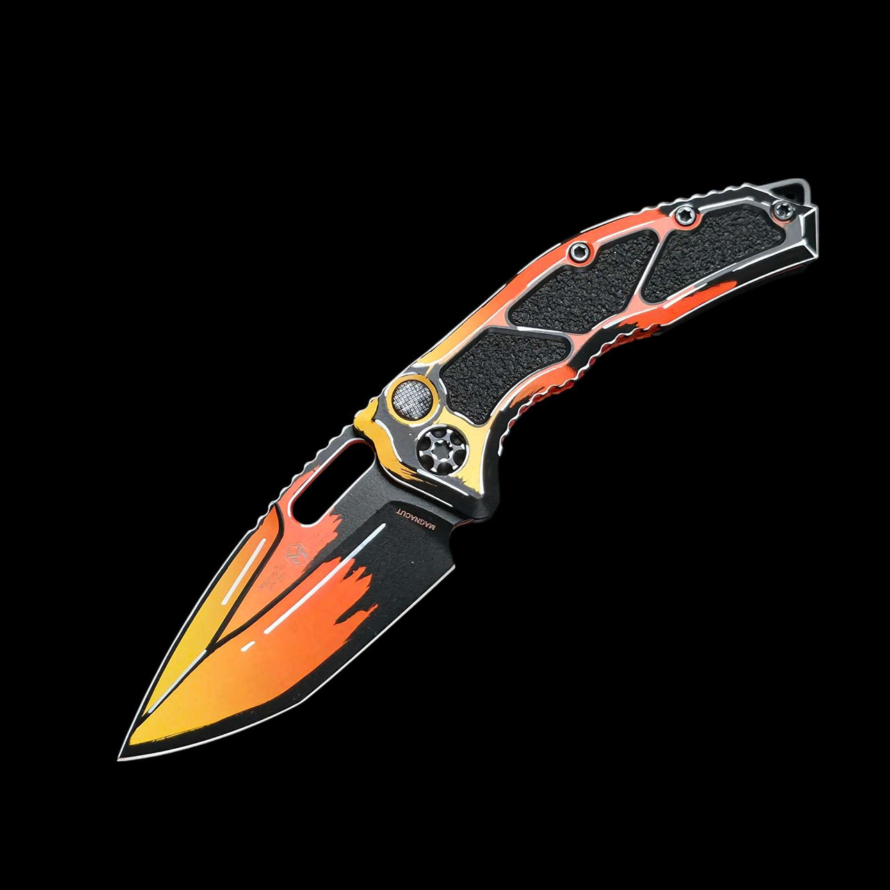 Heretic Knives Medusa Auto Tanto Cel Shade Orange