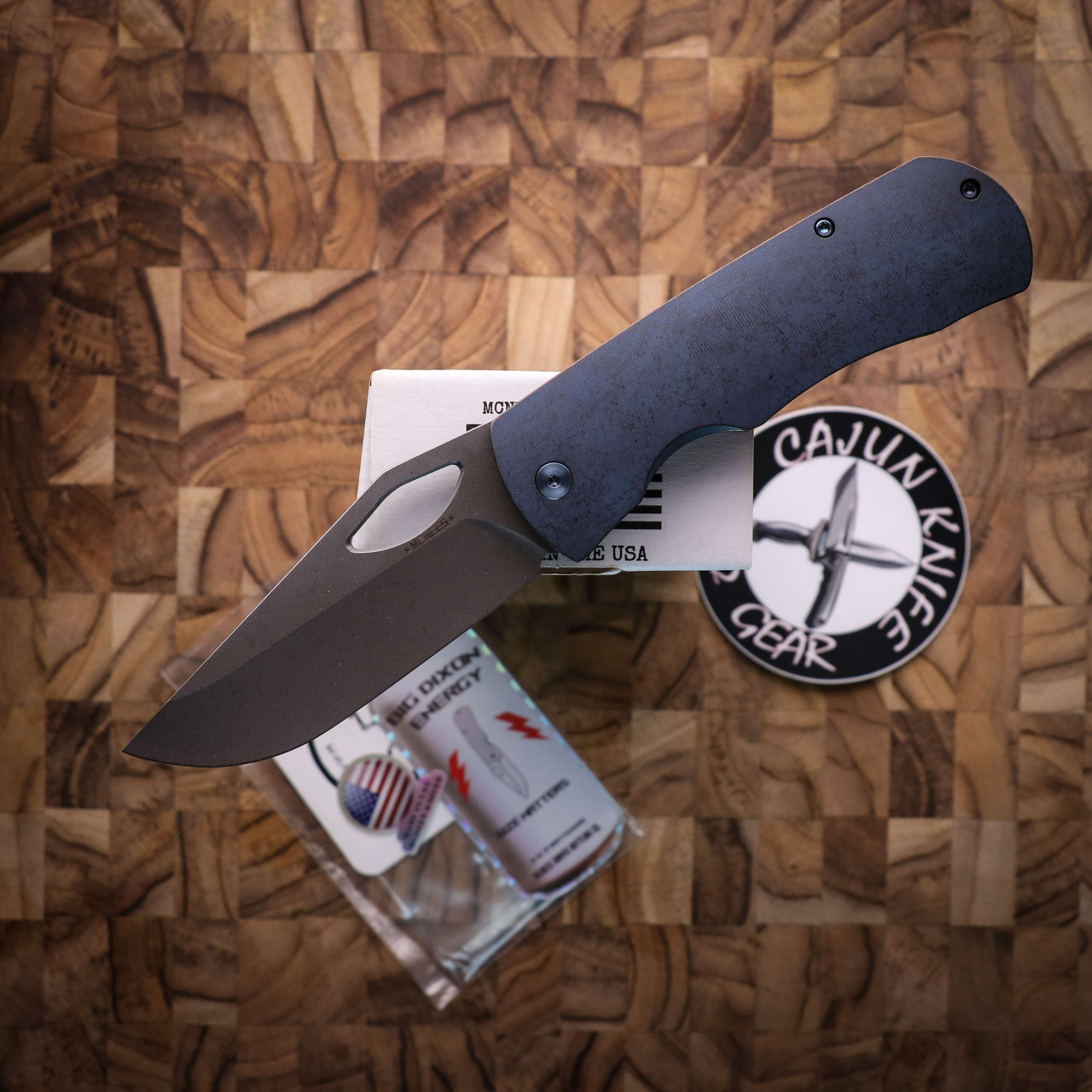 Premium blue satin EDC: Mcnees Dixon Folding Knife