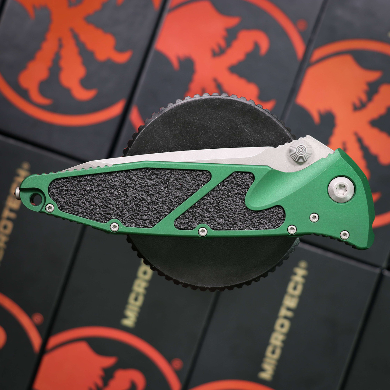 Microtech SOCOM ELITE T/E-M Apocalyptic P/S Emerald Green | High