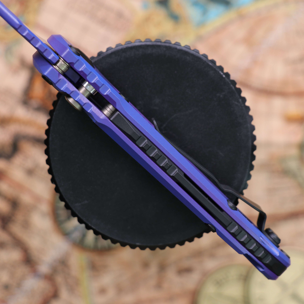 Microtech LUDT Purple Aurora Standard Knife Elegant Auto