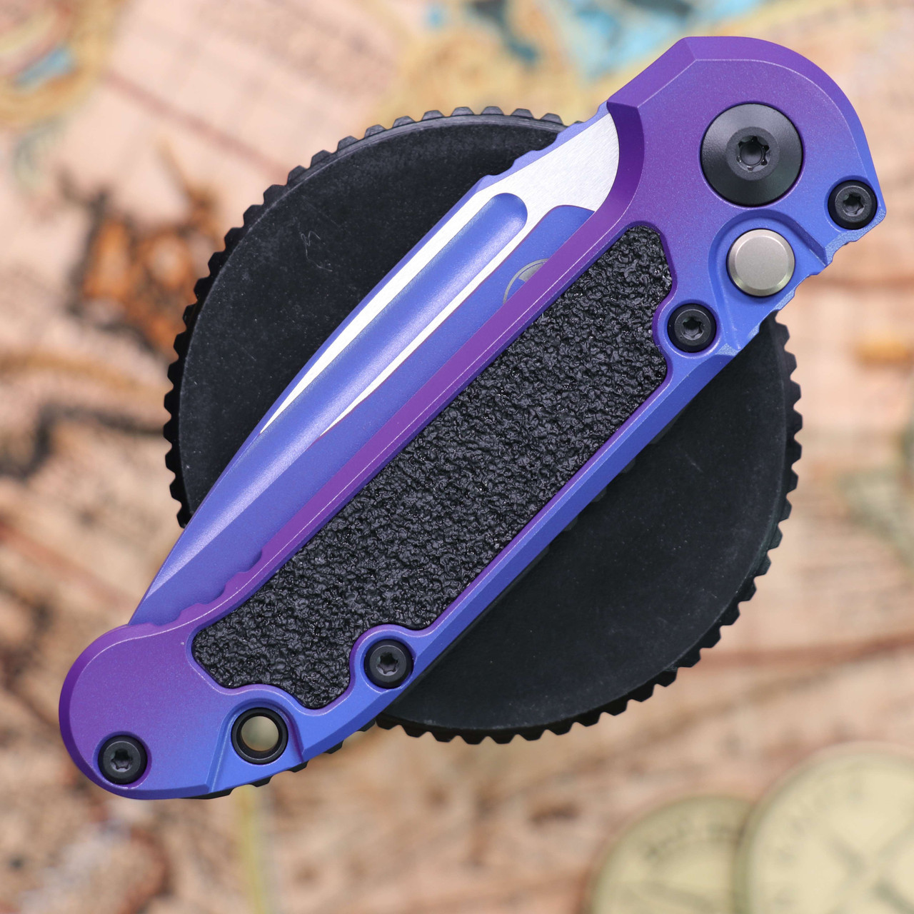 Microtech LUDT Purple Aurora Standard Knife Elegant Auto