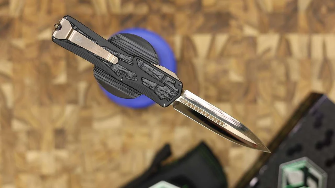 Heretic Knives Colossus Double Edge Bronzed Cracked Ice Croc