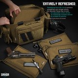 Savior Equipment Specialist Series Range Bag with 3 Pistol Sleeves - Dark FDE