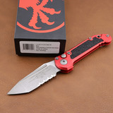 Microtech L.U.D.T. Gen III Tanto Red Apocalyptic Partial Serrated 1136-11APRD 1136-11APRD