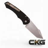 Heretic Knives Mini Pariah Auto Stonewash Tanto Standard H055-2A Cajun Knife And Gear