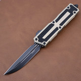 Microtech Scarab II Gen III Double Edge Black Blade Sand Finish Handle 1180-1SN 1180-1SN