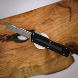 SCARAB II GEN III SINGLE EDGE PARTIAL SERRATE APOCALYPTIC NATURAL CLEAR HANDLE 1278-11APNC