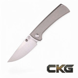 Chaves Knives RCK9 Drop Point Stonewash Titanium Belt Finish RCK9/DP/SWTI/BF