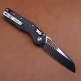 Microtech MSI Tri-Grip Black Injection Molded Black Blade with Beadblast Hardware Part Serrated 210T-2PMBK 210T-2PMBK