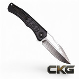 Heretic Knives Wraith Manual Clip Point Vegas Forge Damascus