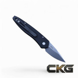 ProTech Half-Breed 2" Auto Knife Sprint Blade Newport Handle Black 3605 Cajun Knife And Gear