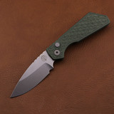 ProTech Strider PT+ Auto Green GRIDLOCK textured handle stonewash Magnacut Blade blasted hardware blasted clip PT205-Gridlock Green PT205-Gridlock Green