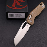 Microtech MSI Tri-Grip Polymer Dark Earth Stonewash Partial Serrated 210T-11PMDE 210T-11PMDE