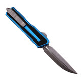 Microtech Scarab II Gen III Double Edge Apocalyptic Blade Blue Handle 1180-10APBL Cajun Knife And Gear