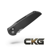 ProTech TR-3 INTEGRITY Thumbstud Manual Black Handle INT101 Cajun Knife And Gear