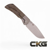 McNees Knives Mac2 3.5 Stonewash Bronze Jigged Bolster Drop Point Mac2-3.5-SW-Bronze-J Cajun Knife And Gear