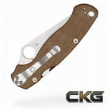 Spyderco Military 2 Cru-Wear Micarta C81MPCW2 Cajun Knife And Gear
