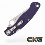 Spyderco Military 2 Dark Blue G-10 CPM S110V C36GPDBL2 Cajun Knife And Gear