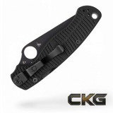 Spyderco Para Military 2 Salt Black G-10 CPM MagnaCut Black Blade C81GMCBKP2 Cajun Knife And Gear