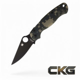 Spyderco Para Military 2 Camo Black Blade C81GPCMOBK2
