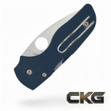 Spyderco Lil' Native Cobalt Blue G-10 CPM SPY 27 C230GPCBL Cajun Knife And Gear