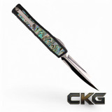 Heretic Knives Nyx Double Edge Mirror Blade Abalone Inlay SN# 015 BSTX25003-015