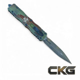 Microtech Dirac Delta DE Outbreak Deep Engraved 227-1OBDS Cajun Knife And Gear