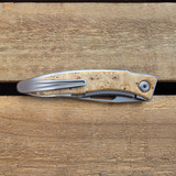 CHRIS REEVE MNANDI BOX ELDER BURL WITH SLEEVE S45VN CRMNBEU