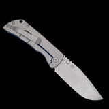 Mcnees Knives 3.5" Drop Point Duo Stone Washed Hardware Blue G10 Show Side SIMS1T2230