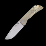 Mcnees Knives 3.5" Drop Point Swerve Grn/Brnz-S Stone Washed Hardware SIMS1T0265