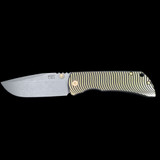 Mcnees Knives 3.5" Drop Point Blk/Gold Two-Tone Swerve Hw:gold MCN-PM-MAC-2-3.5-G2-F-blk-gld