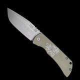 Mcnees Knives 3.5" Drop Point Be Nice Grn/Brnz-A Stone Washed Hardware SIMS1T2215